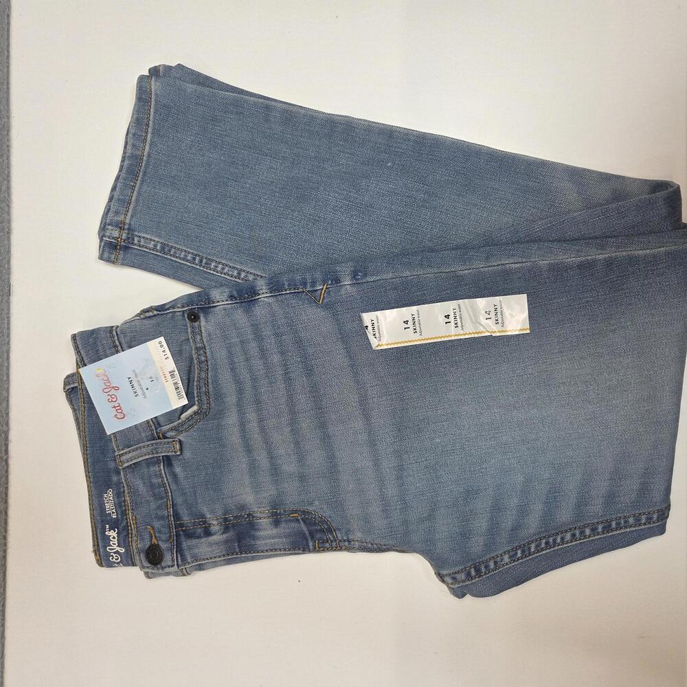 Cat & Jack Girl's Skinny Jeans Stretch 14 NEW Denim Pants